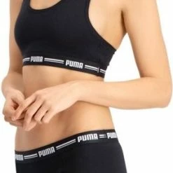 PUMA - Onderbroek Dames Iconic Mini Short - 2 Pack - Zwart - Maat: L -Lingerie-Dames-Badmode Winkel 286x840