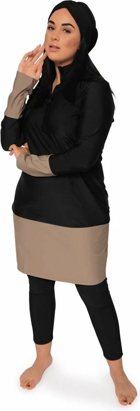 MYKINY BRAND BURKINI Pearl, UV Werende Jurk En Broek, Zwem Set, Dames, UV 50 Beschermende Zwem Tuniek En Zwem Broek M, Set ExclusiefTurban 1 MYKINY BRAND BURKINI Pearl, UV Werende Jurk En Broek, Zwem Set, Dames, UV 50 Beschermende Zwem Tuniek En Zwem Broek M, Set ExclusiefTurban