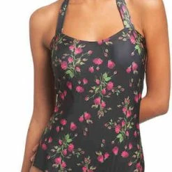 Pussy Deluxe Badpak -M- Vintage Rose Zwart