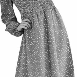 Merkloos Dames Midi Jurk Met Stipjes L/XL Zwart -Lingerie-Dames-Badmode Winkel 312x840 4