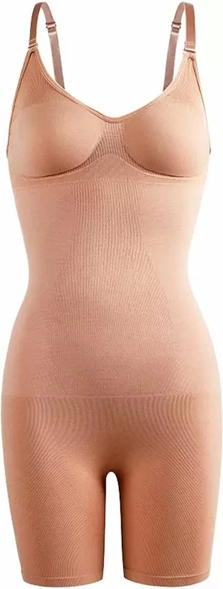 Wow Peach - Full Bodysuit Plas Gat- Seamless - Shapewear - Shaper - Corrigende Ondergoed - Butt & Chest Lift - Nude - Maat: X-Large 1 Wow Peach - Full Bodysuit Plas Gat- Seamless - Shapewear - Shaper - Corrigende Ondergoed - Butt & Chest Lift - Nude - Maat: X-Large