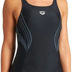 Arena - Badpak Met Pijpjes - W Kaori Combinaison - Zwart/Grijs - 44 (XXL) -Lingerie-Dames-Badmode Winkel 350x840 1