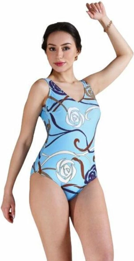 Merkloos Badpakken- Grote Maten Dames Badpak- Nieuwe Collectie Corrigerend Zwempak- Meisjes Badmode 928- Blauw Met Details- Maat 46 1 Merkloos Badpakken- Grote Maten Dames Badpak- Nieuwe Collectie Corrigerend Zwempak- Meisjes Badmode 928- Blauw Met Details- Maat 46