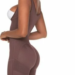 MARIAE FQ111 COLOMBIAANSE POSTOPERATIEVE FAJA MAAT L | KLEUR CHOCO| CAPRI LENGTE| DRUKPAK| HOGE COMPRESSIE|STAGE 2| TE GEBRUIKEN NA EEN BUIKWANDCORRECTIE, BBL,LIPOSUCTIE -Lingerie-Dames-Badmode Winkel 442x840