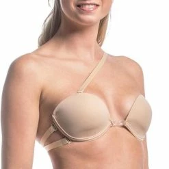 HEJ Natural Multiway Bra - Strapless Ondergoed Lingerie - Multifunctionele Bh - Beige Nude Latte - S7 -Lingerie-Dames-Badmode Winkel 445x840