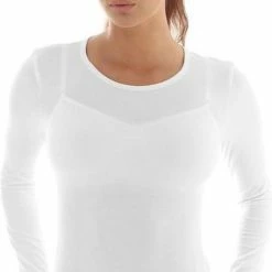 Brubeck Comfort | Dames Ondergoed Ondershirt Naadloos Met Merino Wol - Lange Mouw - Roomwit - M