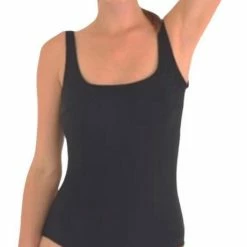 Merkloos Badpak - Grote Maat Badpak- Dames Zwemkleding 675 - Zwart - Maat 50