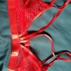 Merkloos Lenceria Babydoll Ondergoed Beha Slipje Set G-string | Sexy Jarretel Set Met Strass Elementen - Medium -Lingerie-Dames-Badmode Winkel 472x840 4