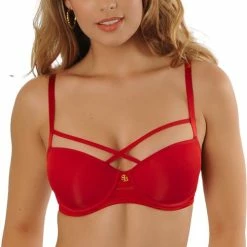 SAPPH - Rosie Voorgevormde BH Rood - Maat 95D - Rood - Met Beugel - Dames -Lingerie-Dames-Badmode Winkel 487x840