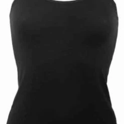 Boru Bamboo - Onderhemd Dames - Spaghetti Bandjes - Zwart - Maat S