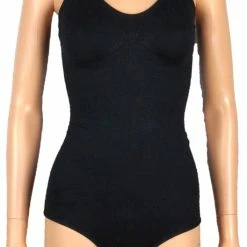 Merkloos Corrigerende Dames Body Met Verstelbare Bandjes Zwart - Maat L/XL