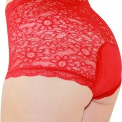 Volcare- Lekvrij Ondergoed Voor Menstruatie En Urineverlies - Incontinentie Ondergoed - Menstruatie Ondergoed Vrouw - Menstruatieondergoed - Wasbaar - Alternatief Voor Wasbaar Maandverband - Period Underwear - Onderbroek - Rood - Maat L