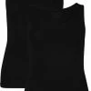Bamboo Basics - 2-Pack Dames Bamboe Singlets Anna – Zwart - XL