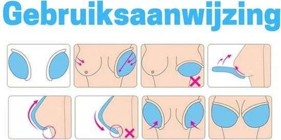 KELERINO. Plak BH Push Up - Onzichtbaar, Herbruikbaar En Liftend Zwart - Cup C / D Multipack Plakbeha C /D 6 KELERINO. Plak BH Push Up - Onzichtbaar, Herbruikbaar En Liftend Zwart - Cup C / D Multipack Plakbeha C /D - Afbeelding 6