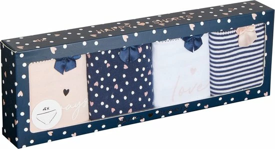 Happy Shorts Dames Slips Hartjes Print Valentijn 4-Pack D688 - Maat 38 4 Happy Shorts Dames Slips Hartjes Print Valentijn 4-Pack D688 - Maat 38 - Afbeelding 4