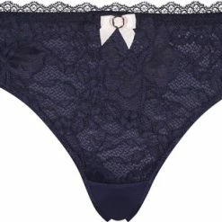 Hunkemöller Dames Lingerie String Maya - Blauw - Maat XL