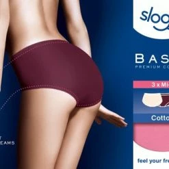 Sloggi Basic+ Midi C3P Dames Onderbroek - Maat 42 -Lingerie-Dames-Badmode Winkel 550x332 2