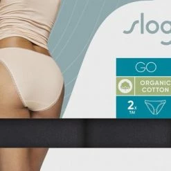 Sloggi Dames Basic Tai GO Organische Slip 2-pack - M - Zwart -Lingerie-Dames-Badmode Winkel 550x332 4
