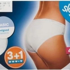 Sloggi Basic+ Dames Mini Slip - 4-pack - Wit - Maat 44 -Lingerie-Dames-Badmode Winkel 550x335 3