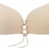 Merkloos Strapless Plak BH - Met Push Up Door De Vetersluiting - Cup C - Beige / Huidskleur