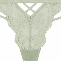 Hunkemöller Dames Lingerie 3-pack String Yakira - Groen - Maat XL