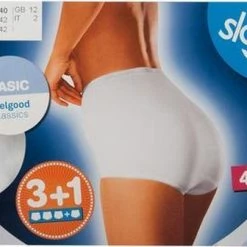 Sloggi Basic+ Dames Maxi Slip - 4-pack - Wit - Maat 54 -Lingerie-Dames-Badmode Winkel 550x336 4