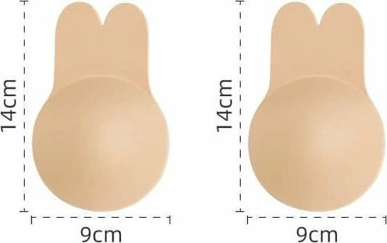 Merkloos Plak BH Push-up Superior Tepelbedekker - Beige - AB 2 Merkloos Plak BH Push-up Superior Tepelbedekker - Beige - AB - Afbeelding 2