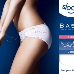 Sloggi Basic+ Dames Mini Slip - 4-pack - Wit - Maat 44 -Lingerie-Dames-Badmode Winkel 550x365 4