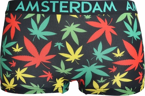 Fine Woman 8034 Amsterdam Boxershorts - Dames – Wietblad - 5 Pak - XL 4 Fine Woman 8034 Amsterdam Boxershorts - Dames – Wietblad - 5 Pak - XL - Afbeelding 4