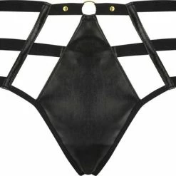 Hunkemöller Dames Lingerie String Shadow - Zwart - Maat L