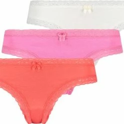 Hunkemöller Dames Lingerie 3-pack Slips - Rood - Maat L