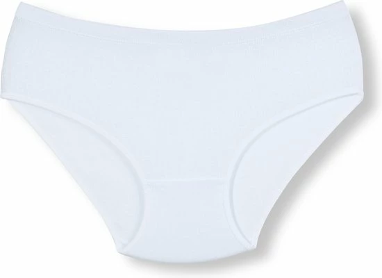 Marly MOON'S Hoge Taille Ribana - 100% Katoen - Ondergoed Dames Slips - L - Wit - 1 Stuk 1 Marly MOON'S Hoge Taille Ribana - 100% Katoen - Ondergoed Dames Slips - L - Wit - 1 Stuk