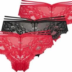 Hunkemöller Dames Lingerie 3-pack Brazilian Lola - Zwart - Maat M