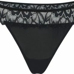 SAPPH - Flora String Zwart - Maat L - Zwart - Dames