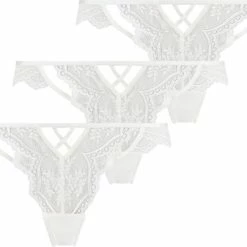 Hunkemöller Dames Lingerie 3-pack String Yakira - Wit - Maat S -Lingerie-Dames-Badmode Winkel 550x404 5