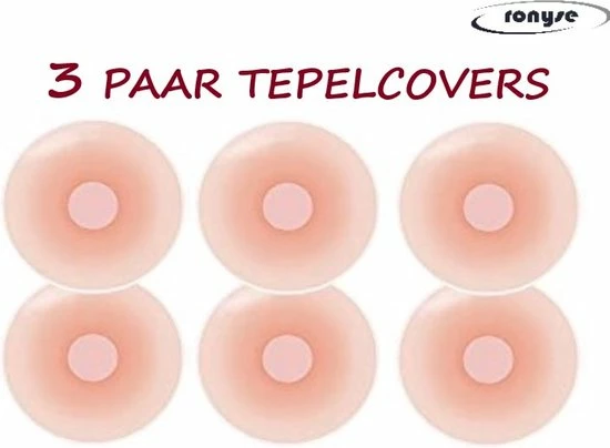 Ronyse Tepelcovers - Set Van 3 Paar - Nipple Covers - Siliconen Tepelbedekkers - Tepelpads - Herbruikbaar - Tepelplakkers - Tepelstickers - Ronde Boob Tape Voor Tepels 1 Ronyse Tepelcovers - Set Van 3 Paar - Nipple Covers - Siliconen Tepelbedekkers - Tepelpads - Herbruikbaar - Tepelplakkers - Tepelstickers - Ronde Boob Tape Voor Tepels