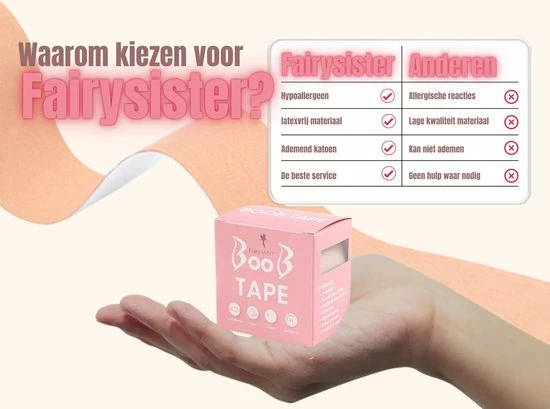 Merkloos Fairy Sister Boob Tape - Boobtape - Fashion Tape - BH Tape - Plak BH - 5 Meter - Zwart 6 Merkloos Fairy Sister Boob Tape - Boobtape - Fashion Tape - BH Tape - Plak BH - 5 Meter - Zwart - Afbeelding 6