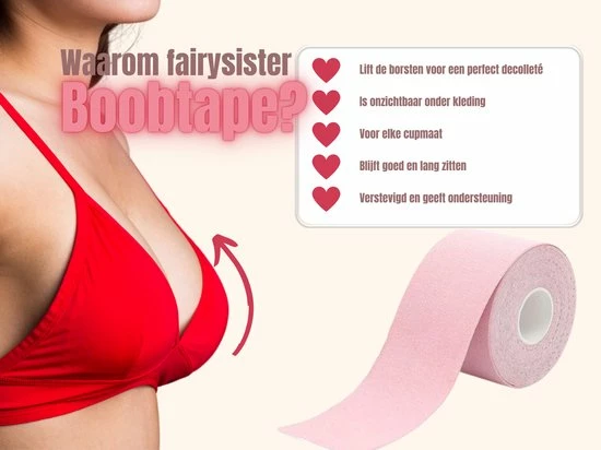 Merkloos Fairy Sister Boob Tape - Boobtape - Fashion Tape - BH Tape - Plak BH - 5 Meter - Zwart 4 Merkloos Fairy Sister Boob Tape - Boobtape - Fashion Tape - BH Tape - Plak BH - 5 Meter - Zwart - Afbeelding 4