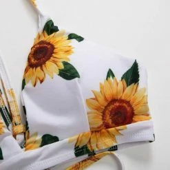 Merkloos Bikini Dames -Bikini Sets -Sunflower Printed Bikini - Bikini Zomer 2022 - Blauw - Maat M -Lingerie-Dames-Badmode Winkel 550x412 8