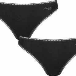Sloggi Dames Basic Tai GO Organische Slip 2-pack - M - Zwart -Lingerie-Dames-Badmode Winkel 550x413 1