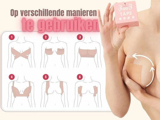 Merkloos Fairy Sister Boob Tape - Boobtape - Fashion Tape - BH Tape - Plak BH - 5 Meter - Zwart 8 Merkloos Fairy Sister Boob Tape - Boobtape - Fashion Tape - BH Tape - Plak BH - 5 Meter - Zwart - Afbeelding 8