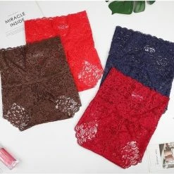 Merkloos 3 In 1 Dames Naadloze Kanten Hipster | Hoge Taille Slips | Butt Lifter | Zwart - Maat S - 3 Stuks -Lingerie-Dames-Badmode Winkel 550x415 2