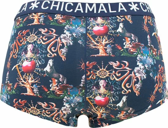 Chicamala Dames 2P Boxershorts Snowwhite Multi - L 3 Chicamala Dames 2P Boxershorts Snowwhite Multi - L - Afbeelding 3