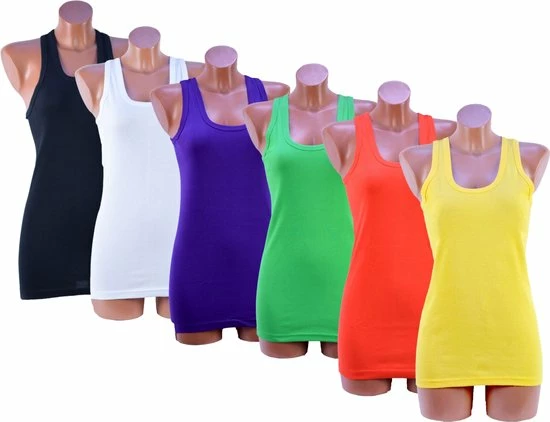 Donex 6 Pack Dames Hemd - 100% Katoen - 6 Kleuren - Maat M 1 Donex 6 Pack Dames Hemd - 100% Katoen - 6 Kleuren - Maat M