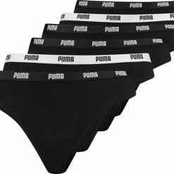PUMA WOMEN E-COM STRING - Dames Onderbroek - 6-Pack - Maat XS