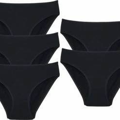 VANILLA - Dames Ondergoed, Dames Slip, Lingerie - 5 Stuks - Egyptisch Katoen - Zwart - S -Lingerie-Dames-Badmode Winkel 550x430 2