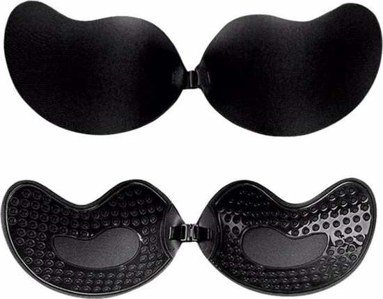 Merkloos Plak BH /Onzichtbare Push Up Bh Zelfklevende / Beha Backless Strapless / Gel Sticky Solid -Cup-D /Zwart-Topkwaliteit 11 Merkloos Plak BH /Onzichtbare Push Up Bh Zelfklevende / Beha Backless Strapless / Gel Sticky Solid -Cup-D /Zwart-Topkwaliteit - Afbeelding 11