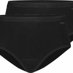 Ten Cate 2-Pack Midi Dames Slips - 32280 - Organic - M - Zwart