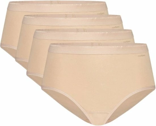 Ten Cate Basics Women Midi (4-pack) - Dames Slips Middelhoge Taille - Beige - Maat: XL 1 Ten Cate Basics Women Midi (4-pack) - Dames Slips Middelhoge Taille - Beige - Maat: XL