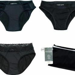 Cheeky Wipes Menstruatie Ondergoed - Set Van 3 -Feeling Sassy + Pretty + Sporty + Wetbag - Maat 40-42